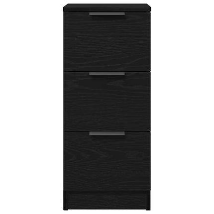 Sideboard Svart Ek 30 x 30 x 70 cm Konstruerat trä