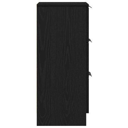 Sideboard 2 pcs Svart Ek 30 x 30 x 70 cm Konstruerat trä