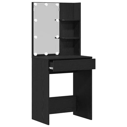 Smyckebord Svart Ek 60 x 40 x 140 cm Konstruerat trä