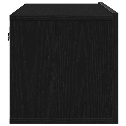 TV-skåp 2 pcs Svart Ek 80 x 30 x 30 cm Konstruerat trä