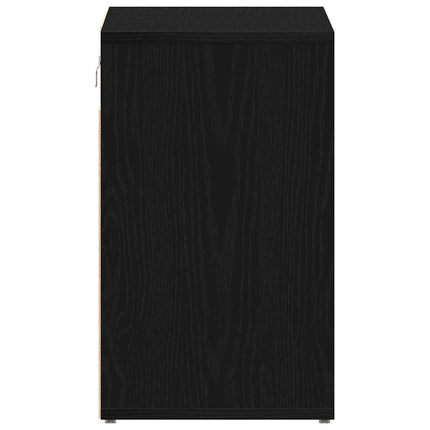Skoskåp 2 pcs Svart Ek 52 x 30 x 50,5 cm Konstruerat trä