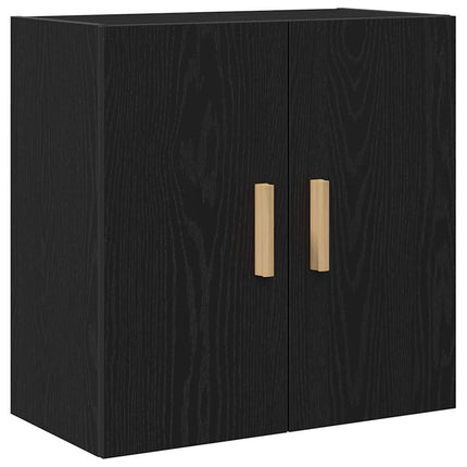 Väggskåp Väggmonterad Svart Ek 60 x 30 x 60 cm Konstruerat trä