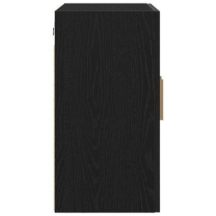 Väggskåp Väggmonterad Svart Ek 60 x 30 x 60 cm Konstruerat trä