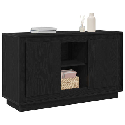 Sideboard Svart Ek 102 x 35 x 60 cm Konstruerat trä