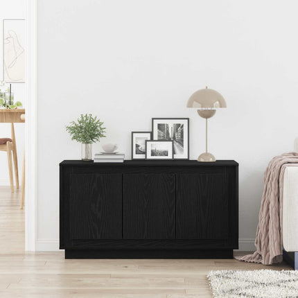 Sideboard Svart Ek 102 x 35 x 55 cm Konstruerat trä