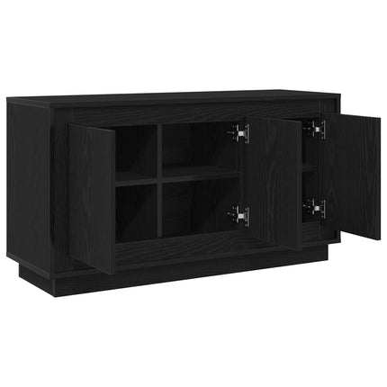 Sideboard Svart Ek 102 x 35 x 55 cm Konstruerat trä