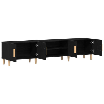 TV-skåp Svart Ek 180 x 31,5 x 40 cm Konstruerat trä