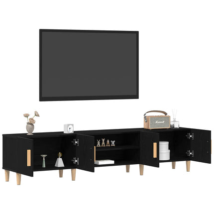 TV-skåp Svart Ek 180 x 31,5 x 40 cm Konstruerat trä