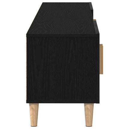 TV-skåp Svart Ek 180 x 31,5 x 40 cm Konstruerat trä