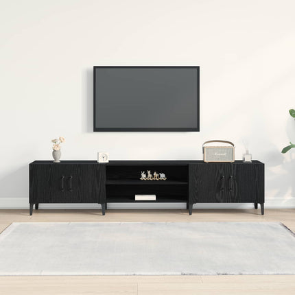 TV-skåp Svart Ek 180 x 31,5 x 40 cm Konstruerat trä