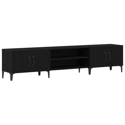 TV-skåp Svart Ek 180 x 31,5 x 40 cm Konstruerat trä