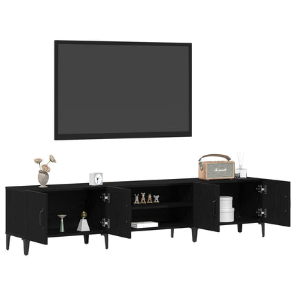 TV-skåp Svart Ek 180 x 31,5 x 40 cm Konstruerat trä