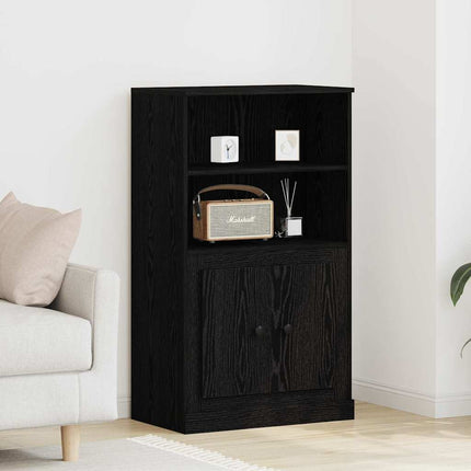 Högskåp Svart Ek 60 x 35.5 x 103.5 cm Konstruerat trä