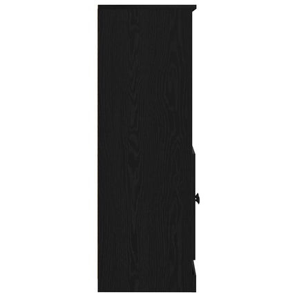 Högskåp Svart Ek 60 x 35.5 x 103.5 cm Konstruerat trä
