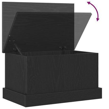 Förvaringslåda Svart ek 50 x 30 x 28 cm Konstruerat trä