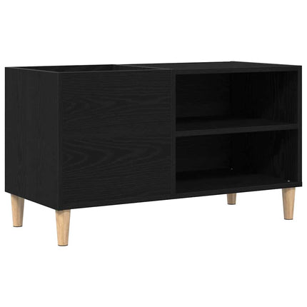 Skivskåp Svart ek 84,5 x 38 x 48 cm Konstruerat trä