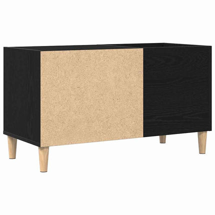 Skivskåp Svart ek 84,5 x 38 x 48 cm Konstruerat trä