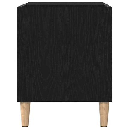 Skivskåp 84,5 x 38 x 48 cm Konstruerat trä Svart ek