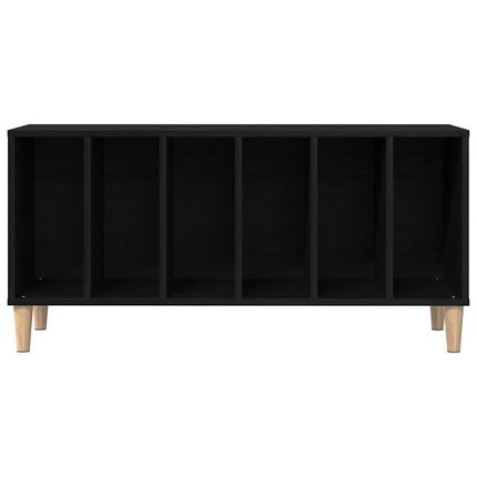 Skivskåp med hylla Svart Ek 100 x 38 x 48 cm Konstruerat trä