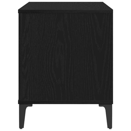 Skivskåp med hylla Svart Ek 100 x 38 x 48 cm Konstruerat trä