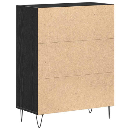 Sideboard Svart Ek 69,5 x 34 x 90 cm Konstruerat trä