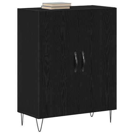 Sideboard Svart Ek 69,5 x 34 x 90 cm Konstruerat trä