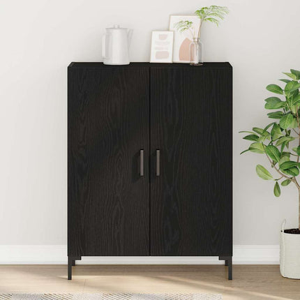 Sideboard Svart Ek 69,5 x 34 x 90 cm Konstruerat trä