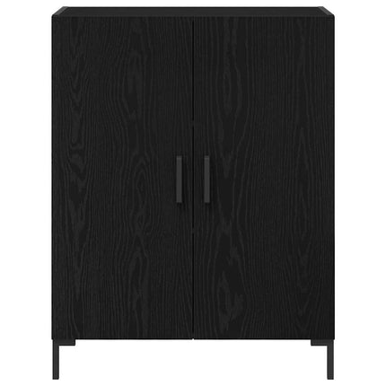 Sideboard Svart Ek 69,5 x 34 x 90 cm Konstruerat trä