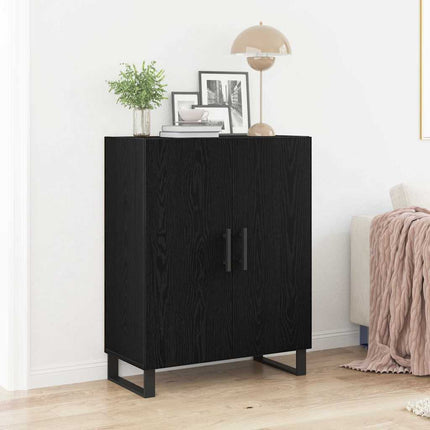 Sideboard Svart Ek 69,5 x 34 x 90 cm Konstruerat trä