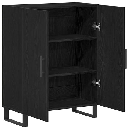 Sideboard Svart Ek 69,5 x 34 x 90 cm Konstruerat trä