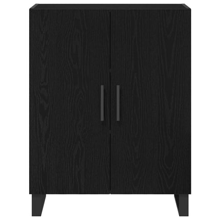 Sideboard Svart Ek 69,5 x 34 x 90 cm Konstruerat trä