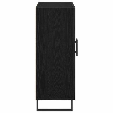 Sideboard Svart Ek 69,5 x 34 x 90 cm Konstruerat trä