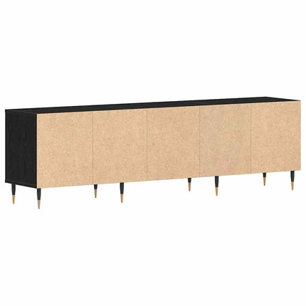 TV-skåp 150 x 30 x 44,5 cm Svart Ek Konstruerat trä