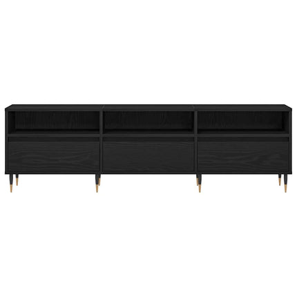 TV-skåp med låda Svart Ek 150 x 30 x 44,5 cm Konstruerat trä