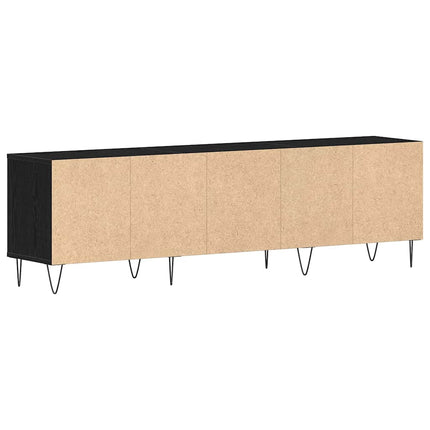 TV-skåp med låda Svart Ek 150 x 30 x 44,5 cm Konstruerat trä