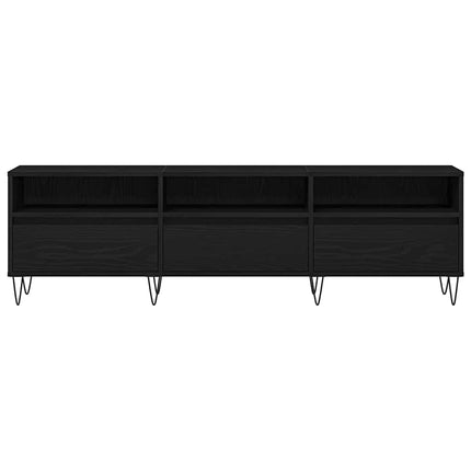 TV-skåp med låda Svart Ek 150 x 30 x 44,5 cm Konstruerat trä