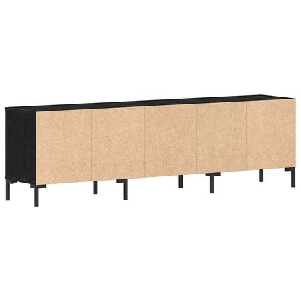 TV-skåp med låda Svart Ek 150 x 30 x 44,5 cm Konstruerat trä