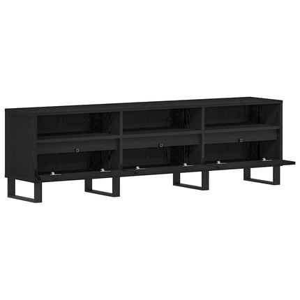 TV-skåp 150 x 30 x 44,5 cm Svart Ek Konstruerat trä