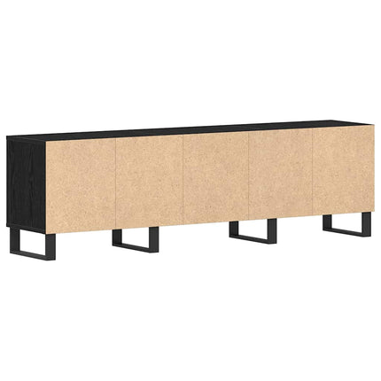TV-skåp 150 x 30 x 44,5 cm Svart Ek Konstruerat trä