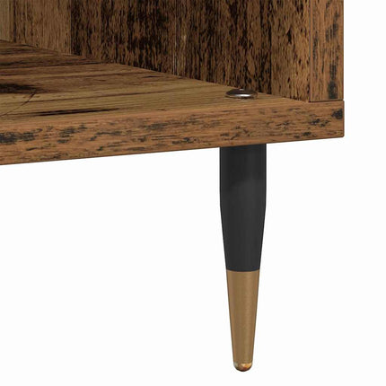 Skivskåp med hylla Gammalt trä 100 x 38 x 48 cm Konstruerat trä