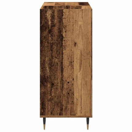 Skivskåp med hylla Gammalt trä 85 x 38 x 89 cm Konstruerat trä
