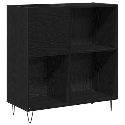 Skivskåp Svart Ek 85 x 38 x 89 cm Konstruerat trä