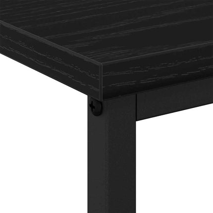 Nattduksbord 2 st Svart Ek 41 x 31 x 80 cm Konstruerat trä