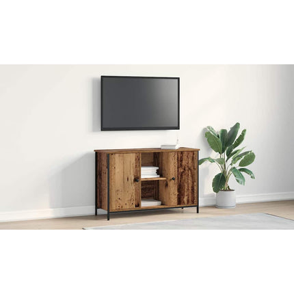 TV-bänkset 101 x 35 x 65 cm Gammalt trä Konstruerat trä