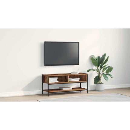 TV-bänkset 100 x 35 x 45 cm Gammalt trä Konstruerat trä
