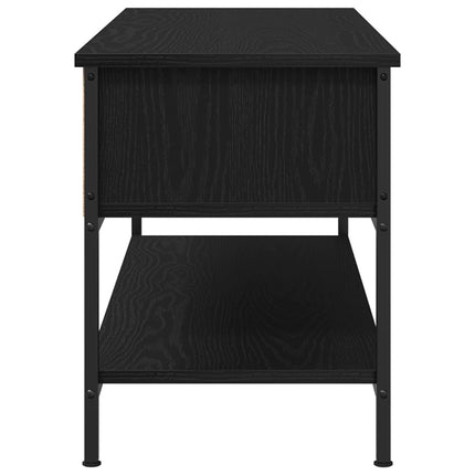 TV-bänkset 100 x 35 x 45 cm Svart Ek Konstruerat trä