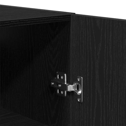 Väggmonterat skåp Svart Ek 60 x 31 x 60 cm Konstruerat trä