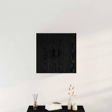 Väggmonterat skåp Svart Ek 60 x 31 x 60 cm Konstruerat trä