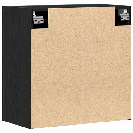 Väggmonterat skåp Svart Ek 60 x 31 x 60 cm Konstruerat trä