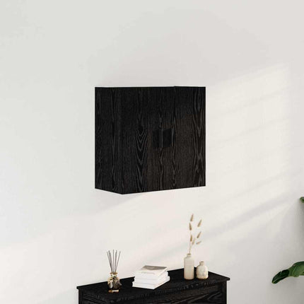 Väggmonterat skåp Svart Ek 60 x 31 x 60 cm Konstruerat trä